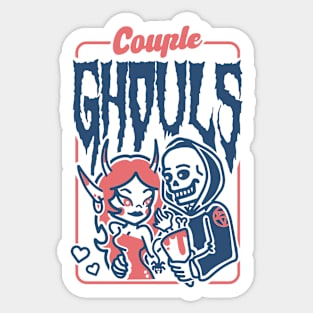 Couple ghouls Sticker